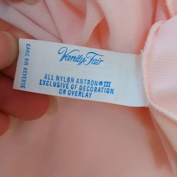 Vanity Fair light pink nylon gown house coat robe L - Picture 8 of 10